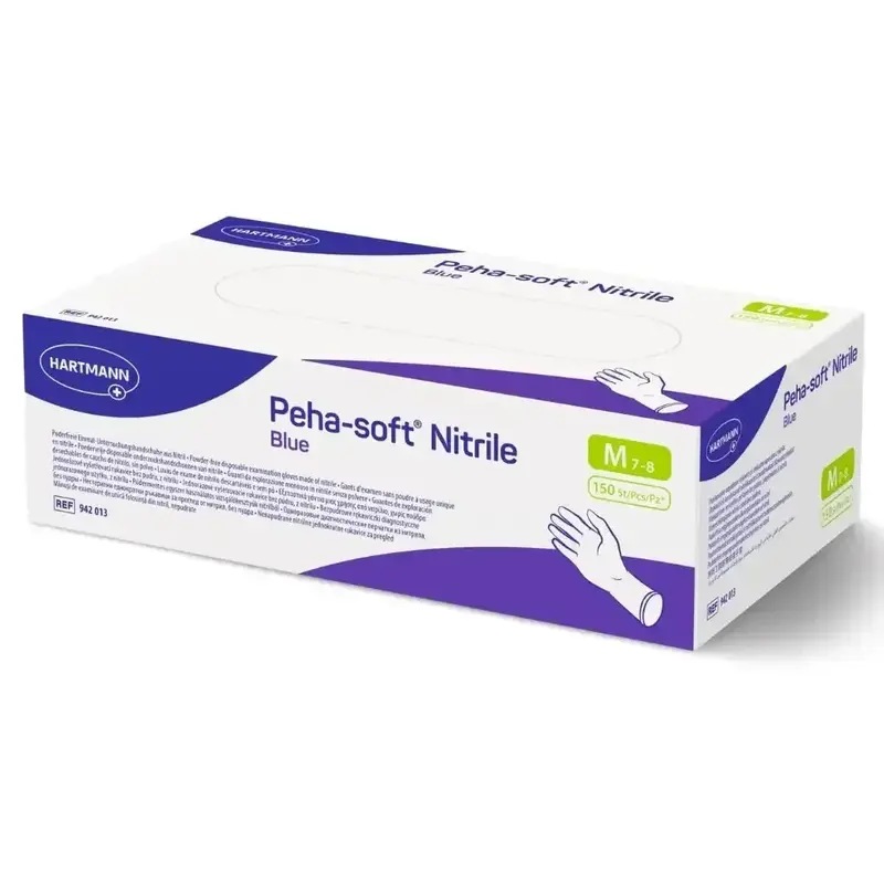 Peha-soft Nitrile blue Untersuchungshandschuhe | 150 Nitrilhandschuhe Hartmann