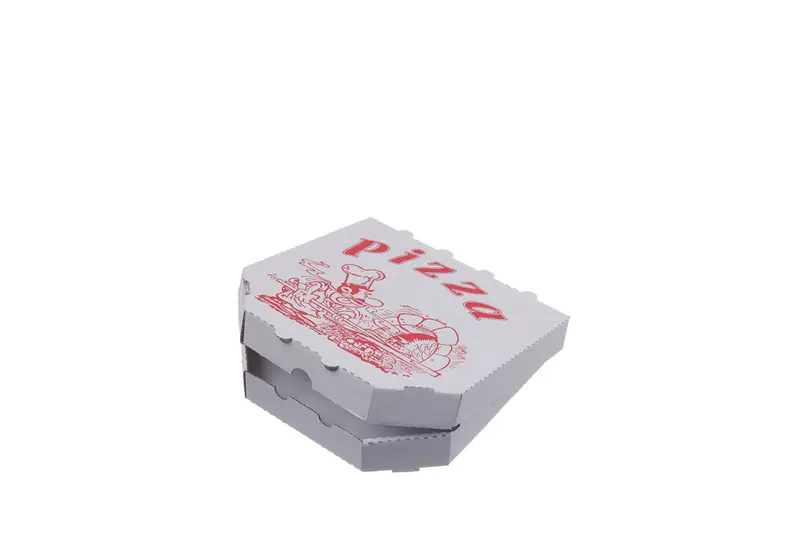 Pizzakarton 20, "Vegetale", rot/weiß, Treviso-Faltung, 20 x 20 x 3 cm