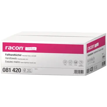 racon® comfort Falthandtücher, 24 x 23 cm, 2-lagig, naturweiß