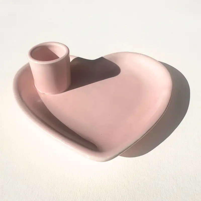 Räucherschale Herz rosa