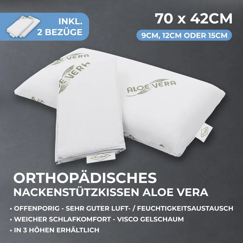 Restposten Abverkauf!!! Solange der Vorrat reicht!!!Orthopädisches Nackenstützkissen AloeVera
