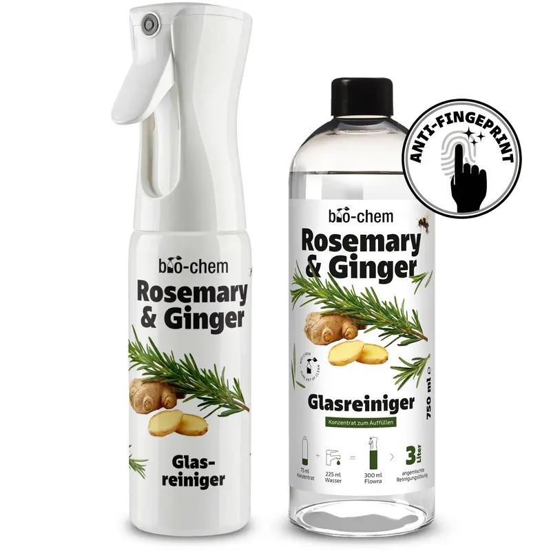 Rosemary & Ginger Glasreiniger Starter-Set