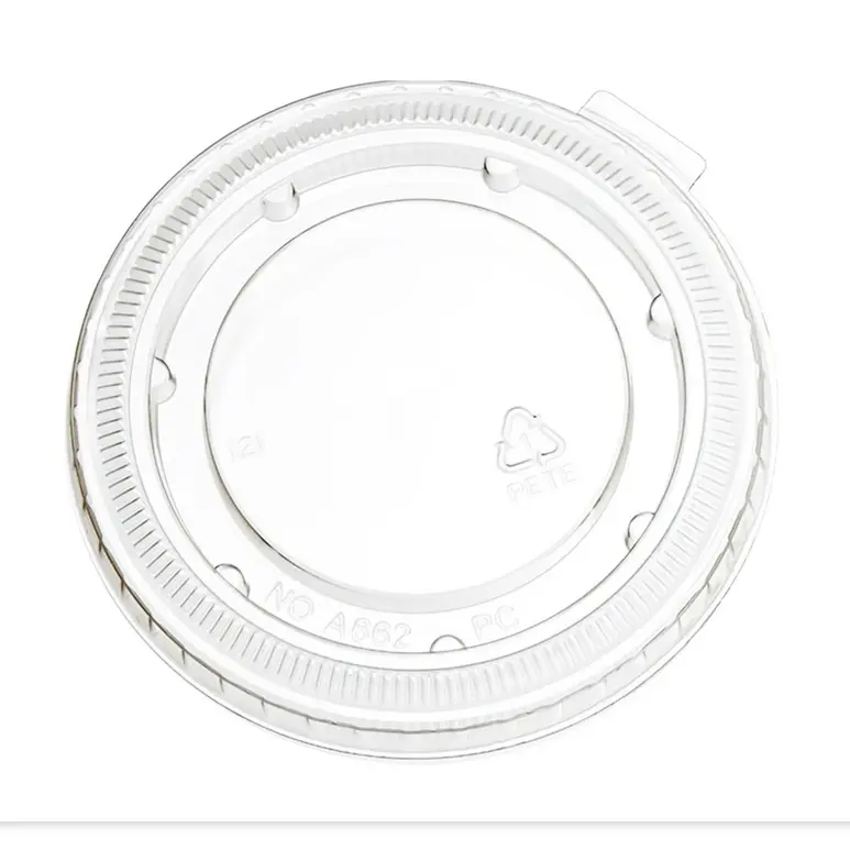 rPET Flachdeckel ohne Loch, Ø 95, (für rPet Smoothie Cup, 0,3l, 0,4l, 0,5l) 800 Stk.
