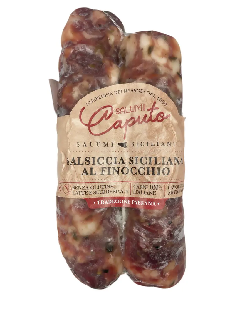 Salsiccia Siciliana al Finocchio – Salumi Caputo - Salami mit  Fenchel