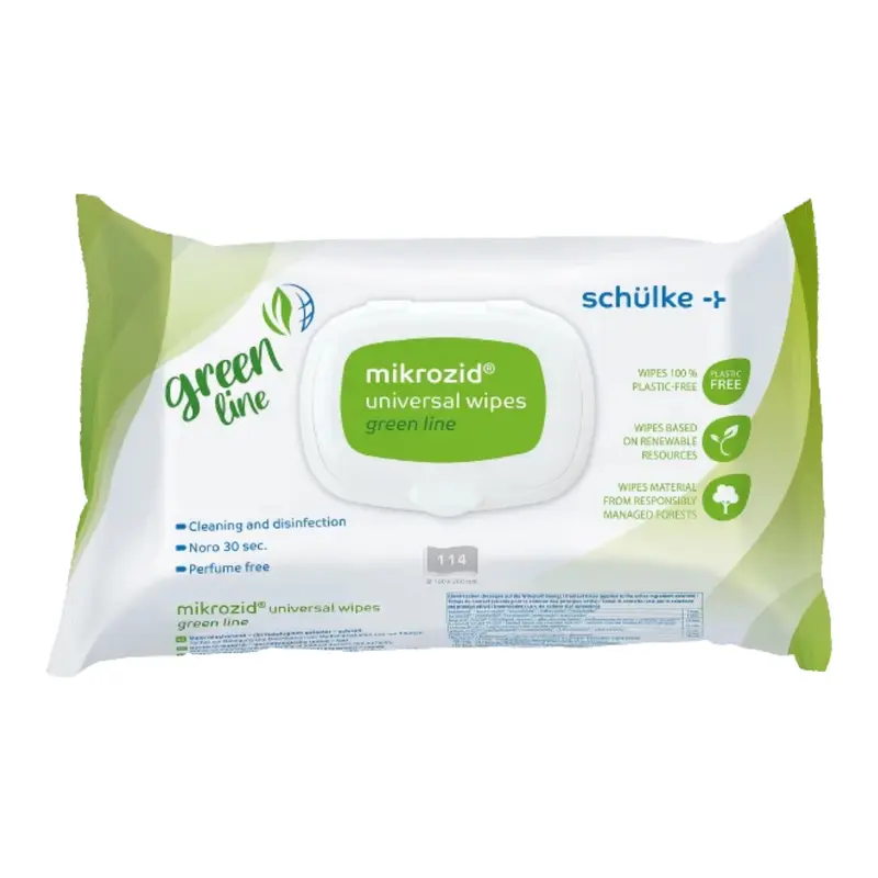 Schülke - mikrozid® universal p wipes free line - Desinfektionstücher für Oberflächen - 114 Tücher