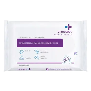 Schülke primasept® 2% CHG wash mitts Waschhandschuhe