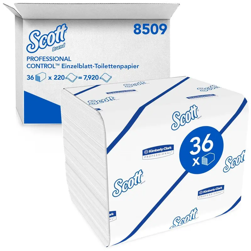 Scott® Control™ Toilettenpapier 8509, Einzelblattsystem, 2-lagig, FSC®-Recycled Karton mit 36 x 220 Stück