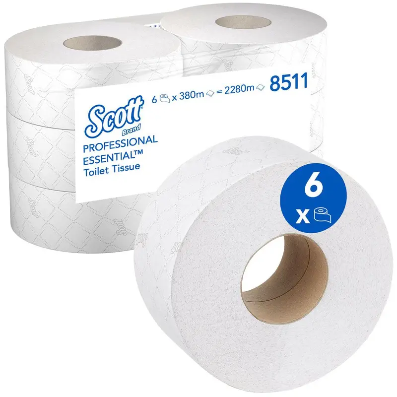 Scott® Essential™ Toilettenpapier 8511, Jumbo, 2-lagig - Karton mit 6 Rollen