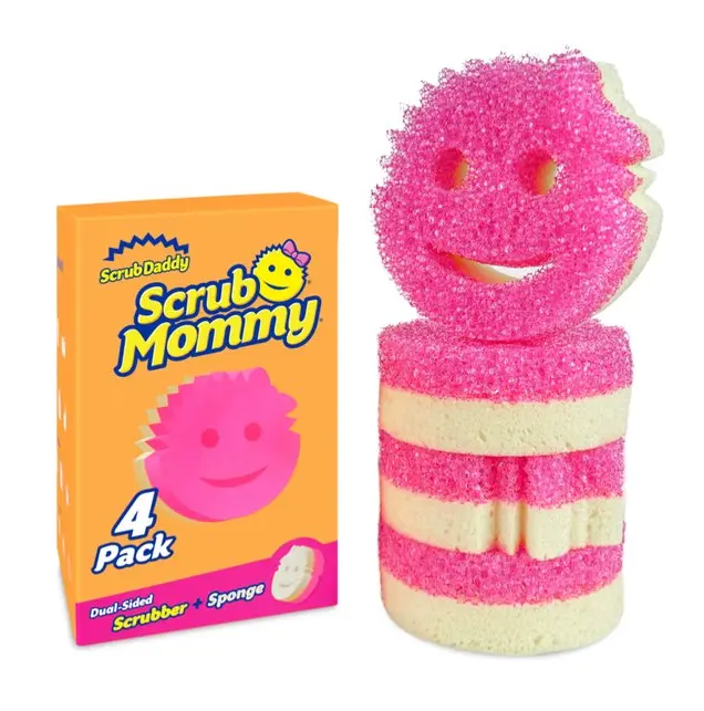 Scrub Daddy | Scrub Mommy sponzen roze (4 stuks)