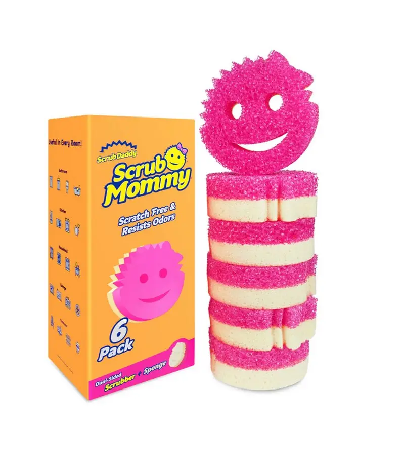 Scrub Mommy sponzen roze voordeelverpakking - 6 pack
