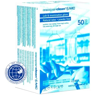 Semperclean Einmalhandschuhe, MC Latex, naturfarben