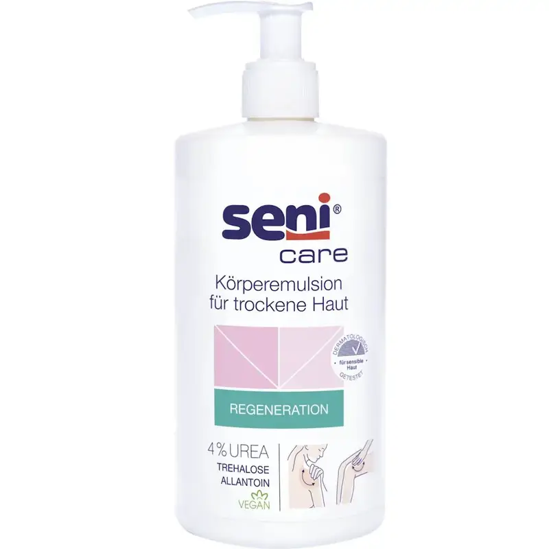 SENI Care Körperemulsion für trockene Haut mit 4% Urea, 500 ml