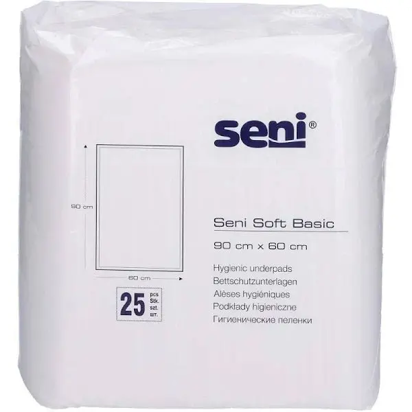 SENI Soft Basic Bettschutz Unterlage 60x90 cm - 2x25 Stück