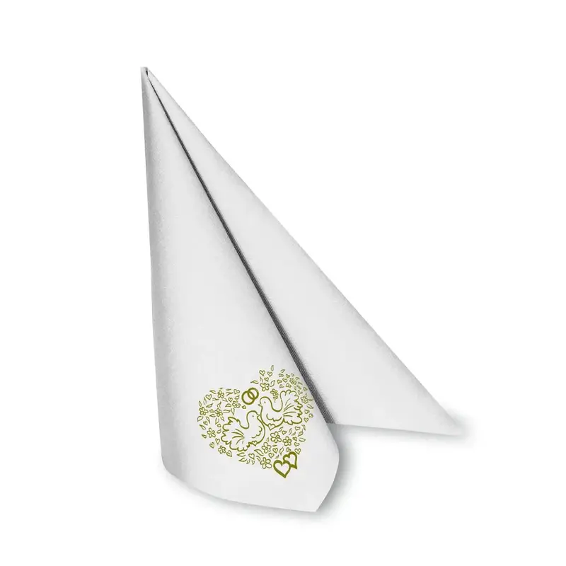 Serviette (Airlaid) Premium „Hochzeit“ – 40 x 40 cm, 50 Stück