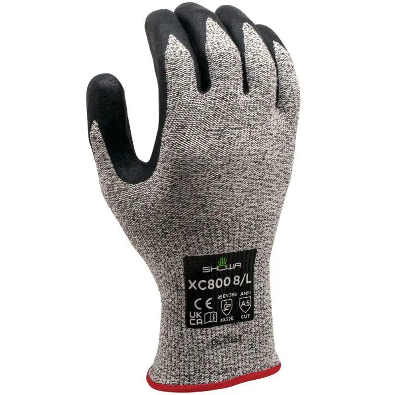 SHOWA S-TEX XC800, Schnittschutzhandschuhe, Packung mit 12 Paar