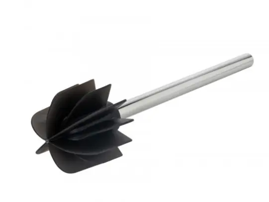 Silikon-Lamellen Ersatzbürste Schwarz Silikonbürste Ø 7,5 cm mit Anti-Haft-Wirkung