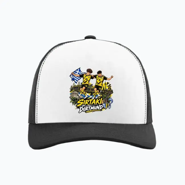 Sirtaki in Dortmund Trucker Cap – Schwarz-Gelb Fan-Edition | Cappy mit Mesh