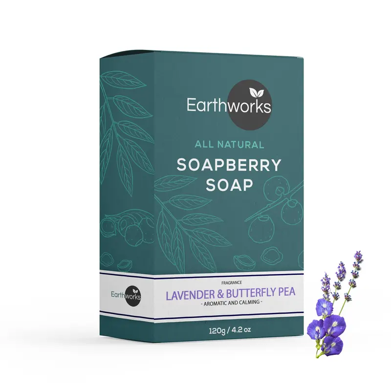 Soapberry Bar Soap - Lavender & Butterfly Pea
