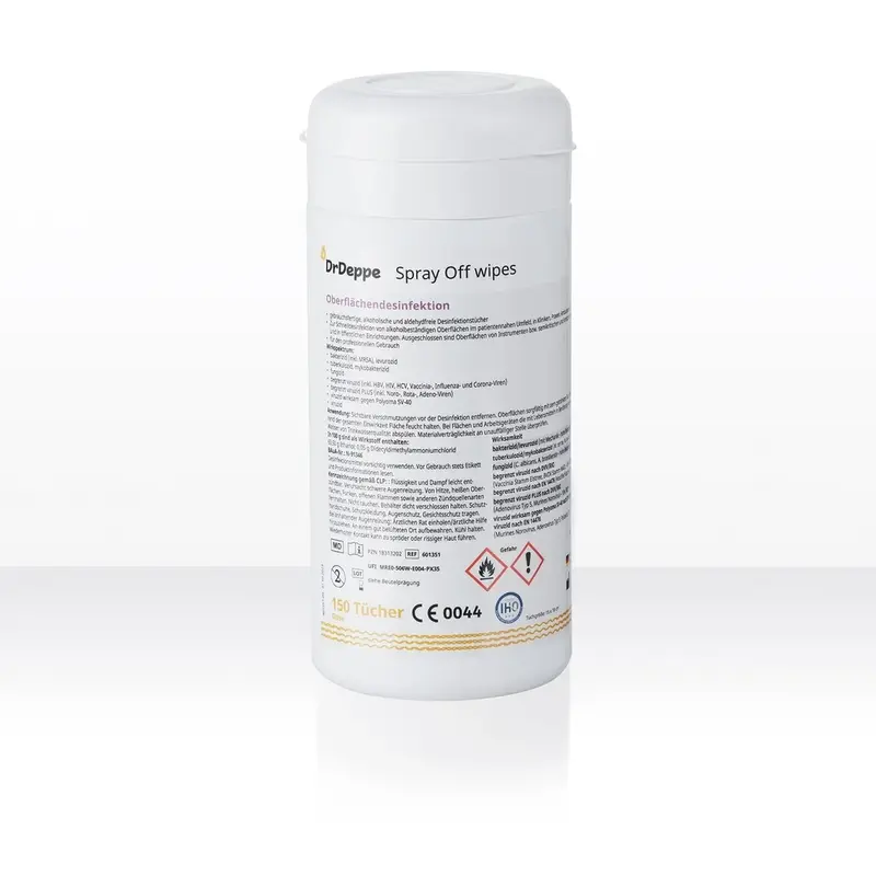 Spray Off wipes Desinfektionstücher 150 Tücher | Alkoholische Flächendesinfektionstücher