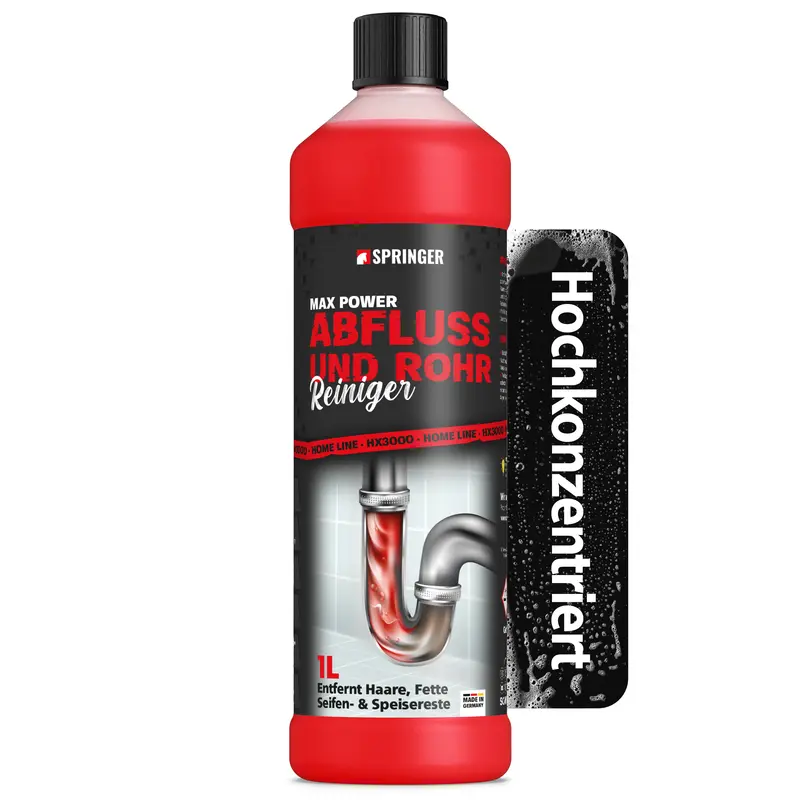 SPRINGER - HX3000 - Rohr & Abflussreiniger MAX POWER - Made in Germany