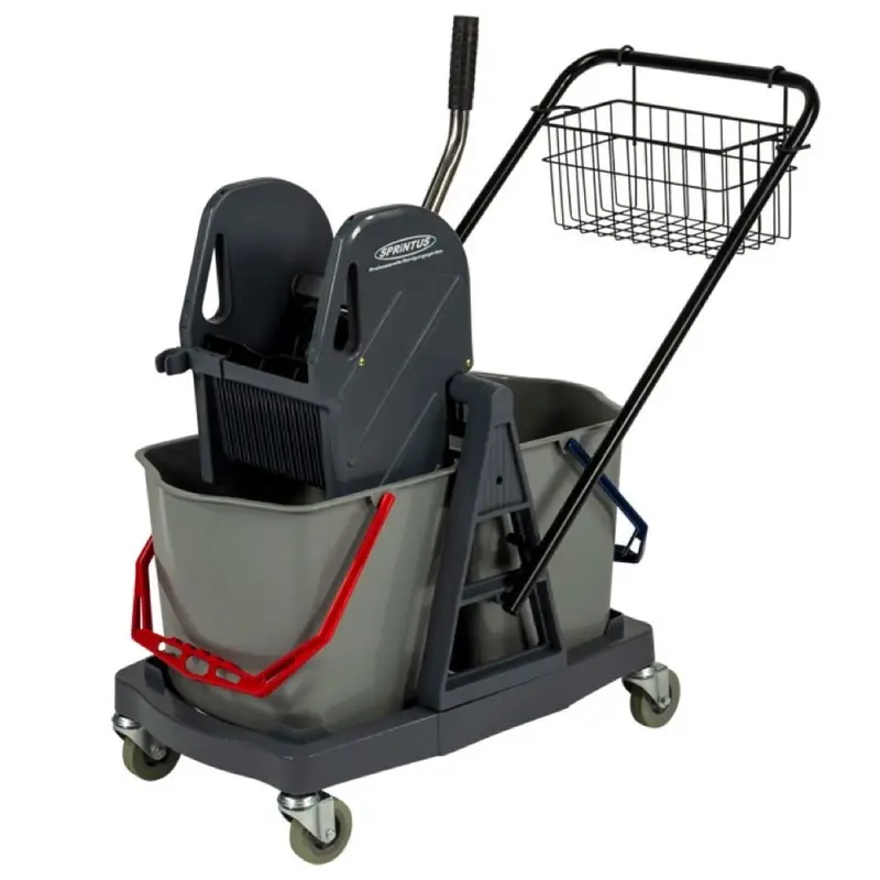 SPRINTUS Doppelfahreimer 2 x 17 Liter mit Mopp-Presse – kompakt & robust