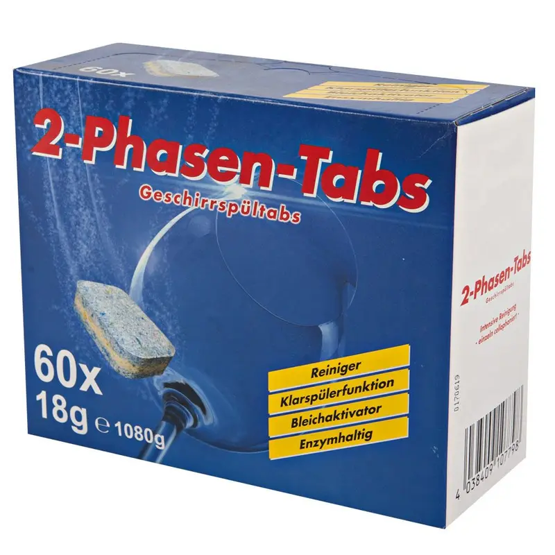 Spülmaschinentabs 2in1, weiß - Karton mit 300 Stück (5 x 60 Stück)