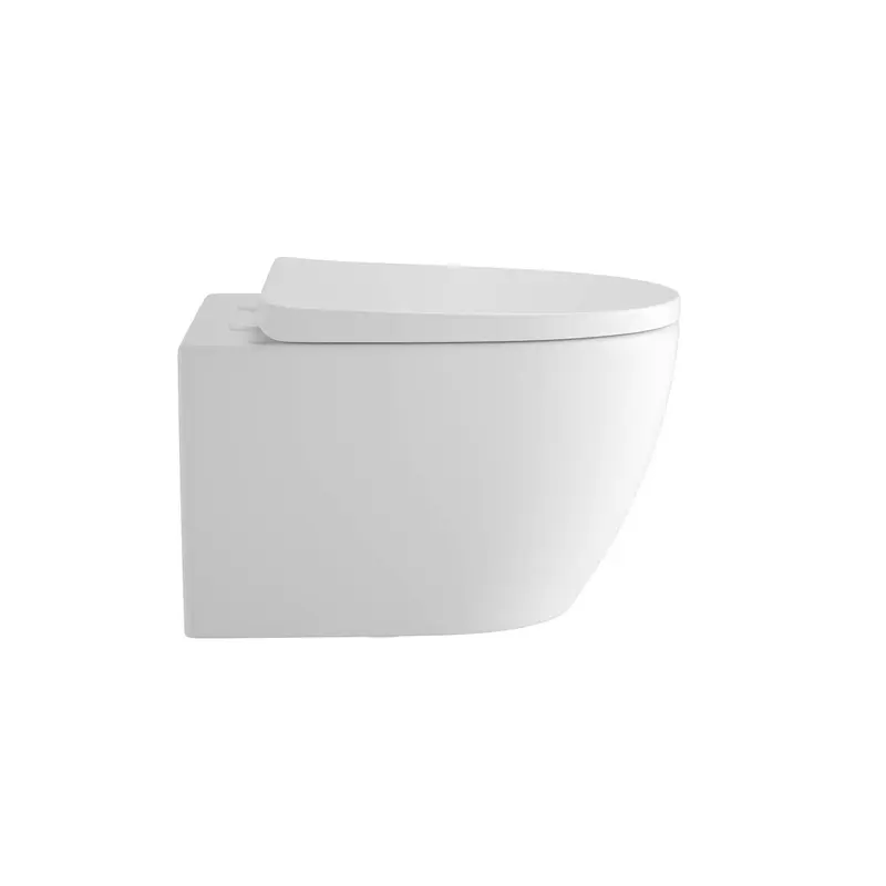 Spülrandloses Wand-WC "TornadoV" mit 360° SuperSpin-Spülung in Matt-Weiß