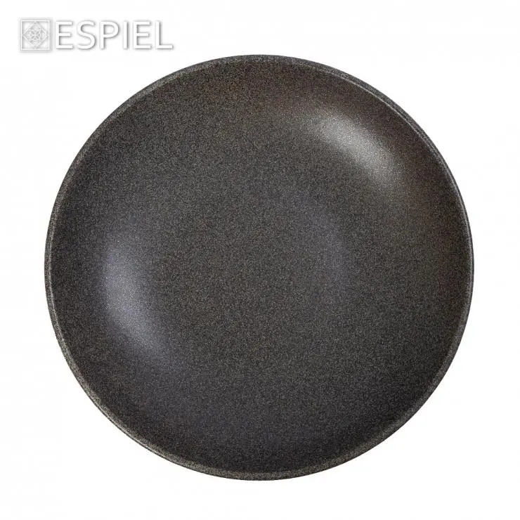 STARDUST Pastateller / Tiefer Teller 28x4cm – Hochwertiges Porzellan – Grau/Blau-Effekt