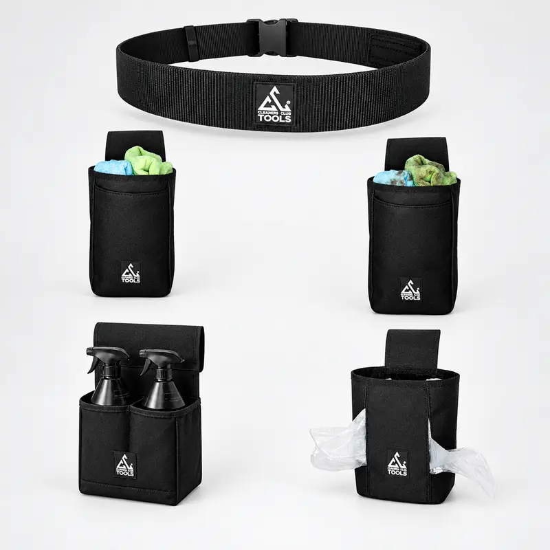 Starterset Unterhaltsreinigung – 1 Gürtel + 4 Taschen