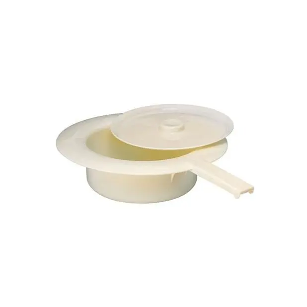 Steckbecken | aus Polypropylen | 2L | mit Deckel und Griff | Bettpfanne