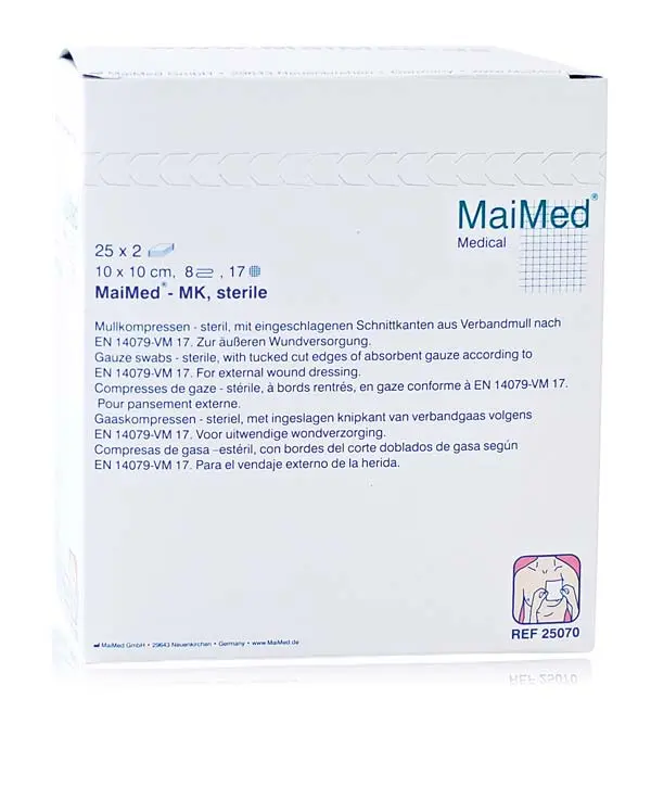 sterile Wundkompressen 10x10 cm 8-fach (25x2)