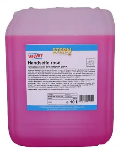 Stern Velvet Handseife rosé – Waschlotion 10L Großkanister