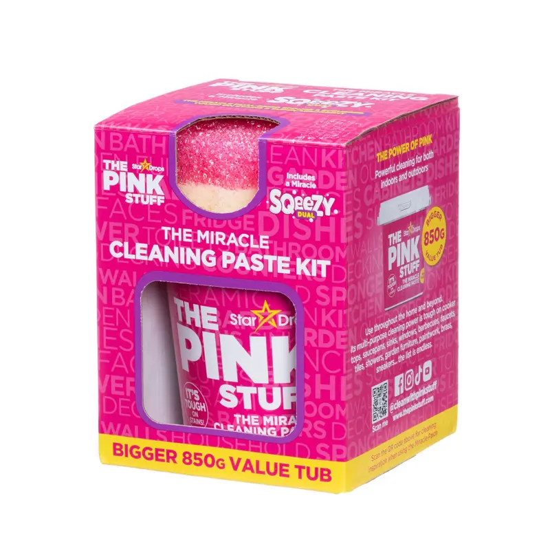 The Pink Stuff Miracle Cleaning Paste Kit - 850g + Spons