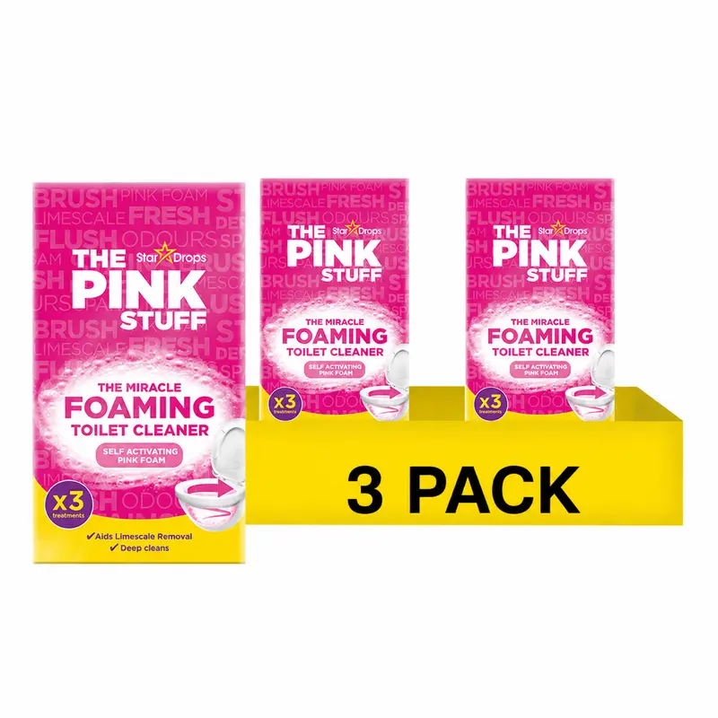 The Pink Stuff | The miracle foaming toilet powder | Toiletreiniger poeder | 9 x 100 gram