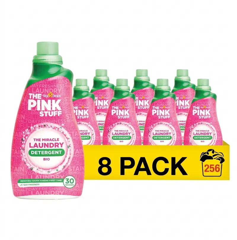 The Pink Stuff Vloeibaar wasmiddel biologisch 960ml - 8 pack