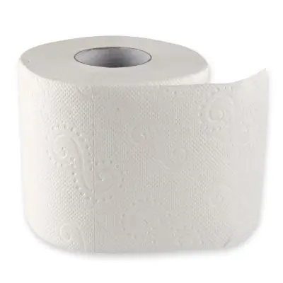 Toilettenpapier 2-lagig aus Zellulose - Karton mit 64 Rollen (8x8 Rollen)