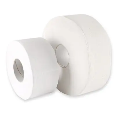 Toilettenpapier Jumbo 2-lagig aus Recyclingpapier 1000 Abrisse - Karton mit 12 Rollen