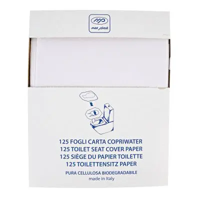 Toilettensitzabdeckung aus Papier Karton mit 2500 Stück (20x125 Stück)