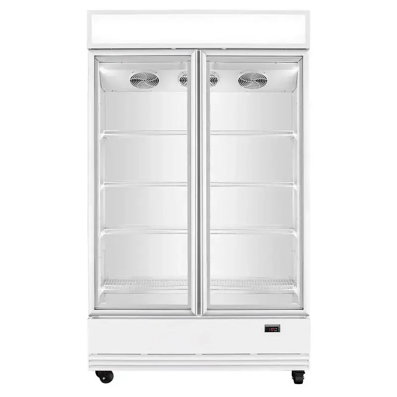 TOPLINE Getränkekühlschrank 870 Liter mit Leuchtaufsatz "weiß"