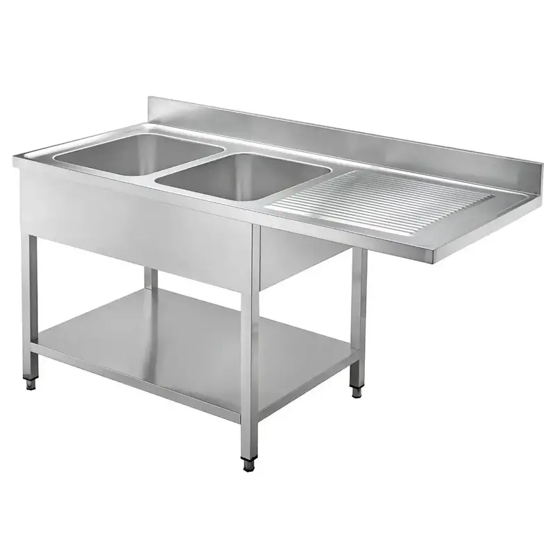 TOPLINE Spülcenter / 2 Becken links , 1800 x 700 mm
