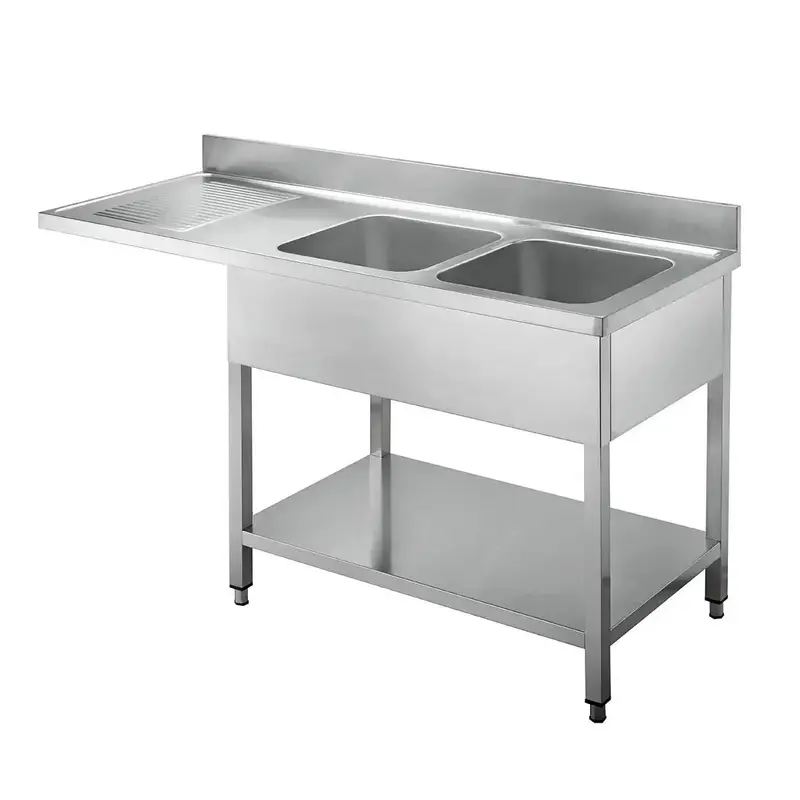 TOPLINE Spülcenter / 2 Becken rechts , 1800 x 700 mm