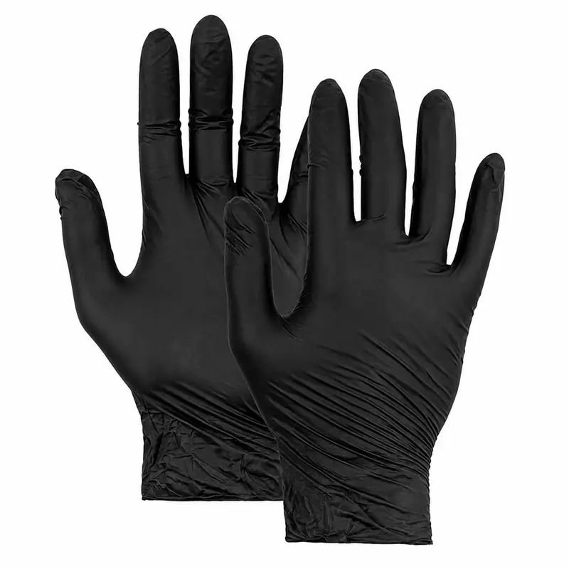 ULITH Profi INTENSE Nitril Einweghandschuhe schwarz 100 Stück – extra stark für Reinigungsarbeiten