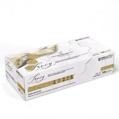 UNIGLOVES FANCY GOLD - Nitrilhandschuh 10x100Stück