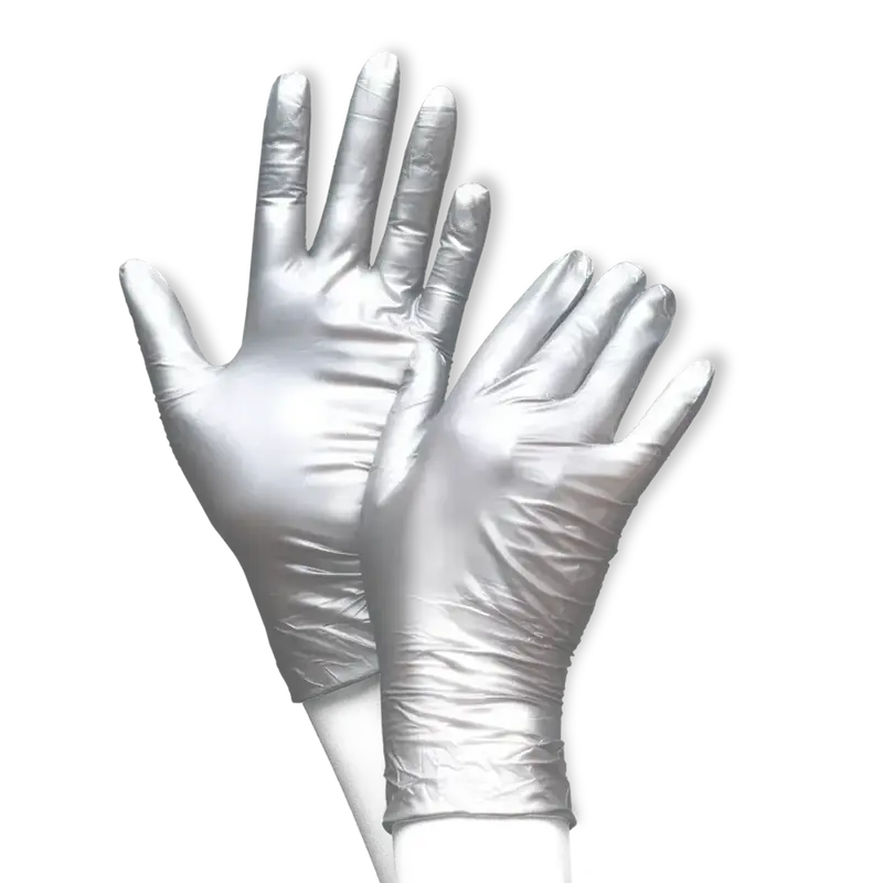 Unigloves FANCY® SILVER silberne Nitrilhandschuhe 100 Stück