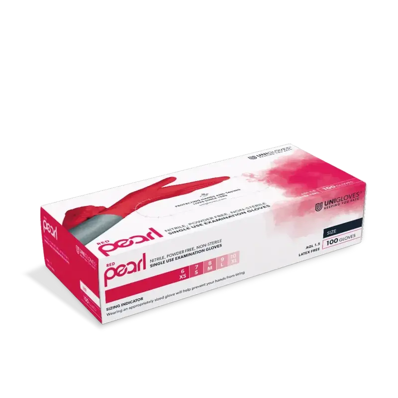 Unigloves RED PEARL® rote Nitrilhandschuhe