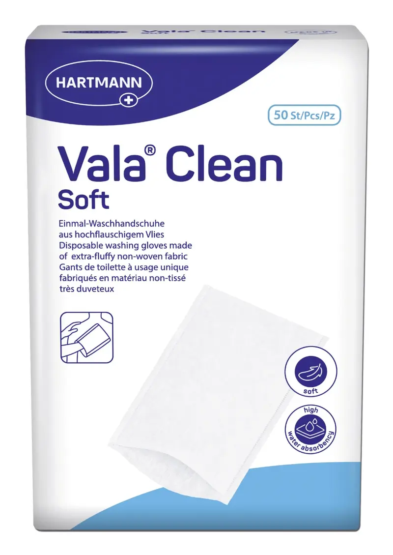 Vala® Clean soft Einmal-Waschhandschuhe 50 Stück