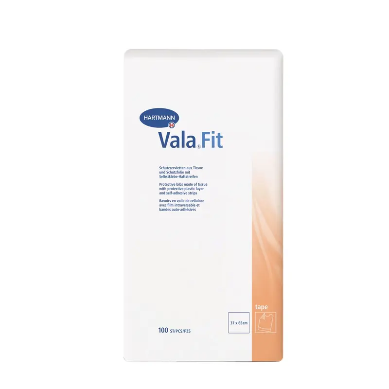 Vala® Fit Band Einmal-Schutzlätzchen mit Klebeleiste 100 Stück