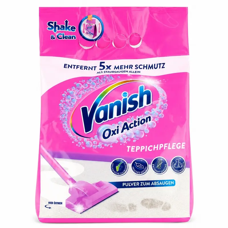 Vanish Oxi Action Pulver Clean & Fresh 820 g – Teppichreiniger für große Flächen
