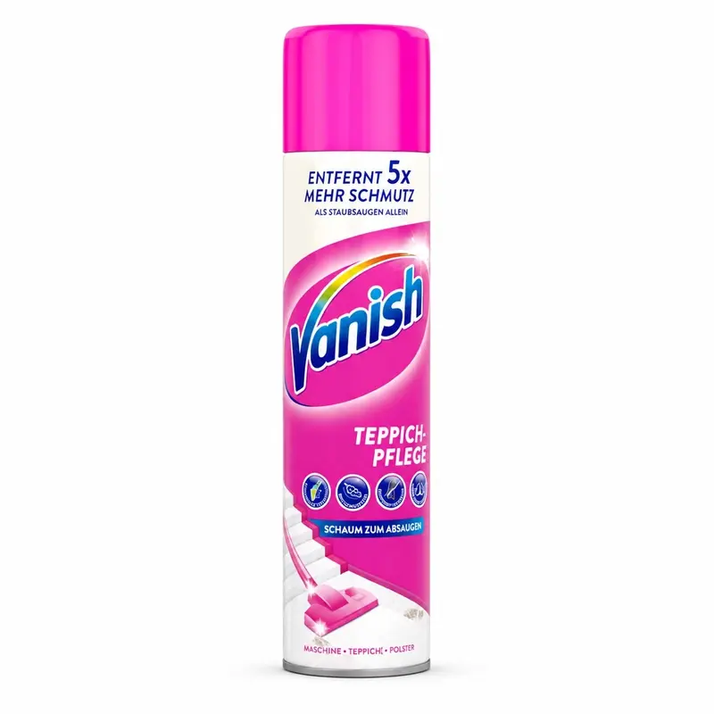 Vanish Teppich- & Polsterpflege Schaum 650 ml – frische Reinigung für Teppiche & Polster