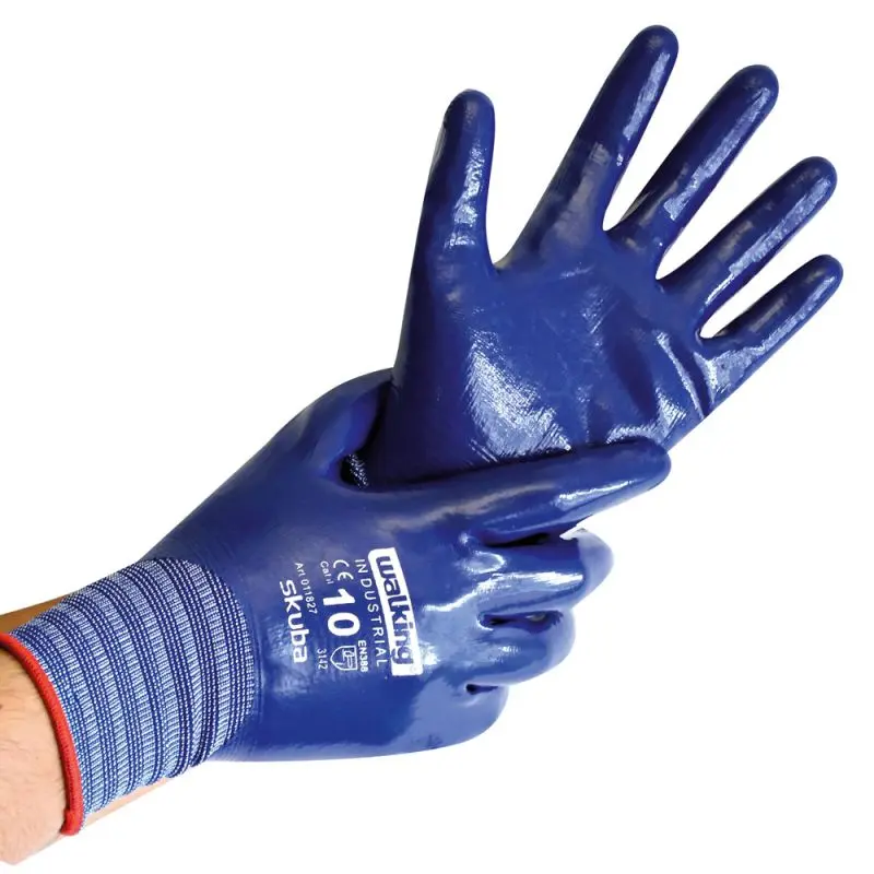 Walking Feinstrickhandschuhe Skuba | Nitril-Beschichtung, Packung mit 12 Paar